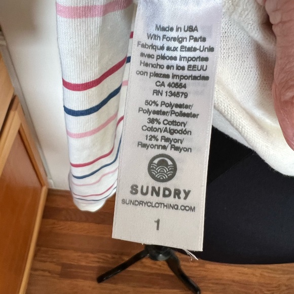 Sundry Striped Sweater - Picture 3 of 9